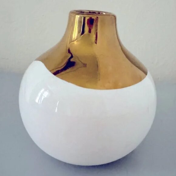 Anthropologie Bud Vase Gold‎ Accent - Picture 1 of 3